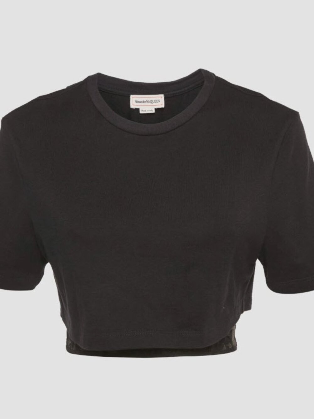 NWT Alexander McQueen Black Cotton Layered Corset T-shirt IT Size 46